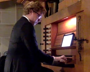 William at the John Brombaugh organ in Fairchild Chapel